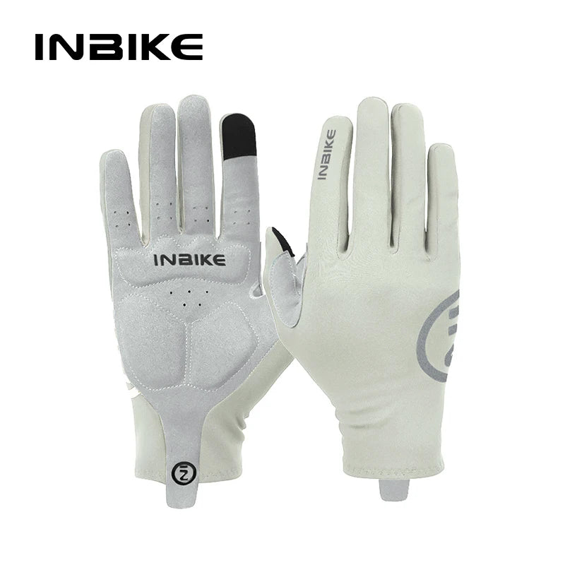 INBIKE Thermal Fleece Cycling Gloves Full Finger Winter Bike Gloves Touchscreen Anti-Shock Road Mountain Bicycle Gear for Men