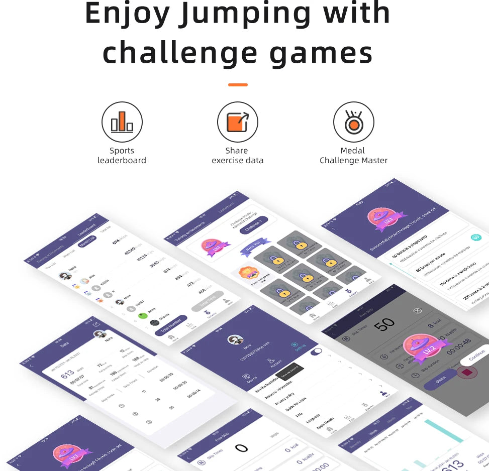 Smart Skipping Rope for Fitness, Jump Ropes with Counter for Women Men Adult Kids, APP Data Analysis