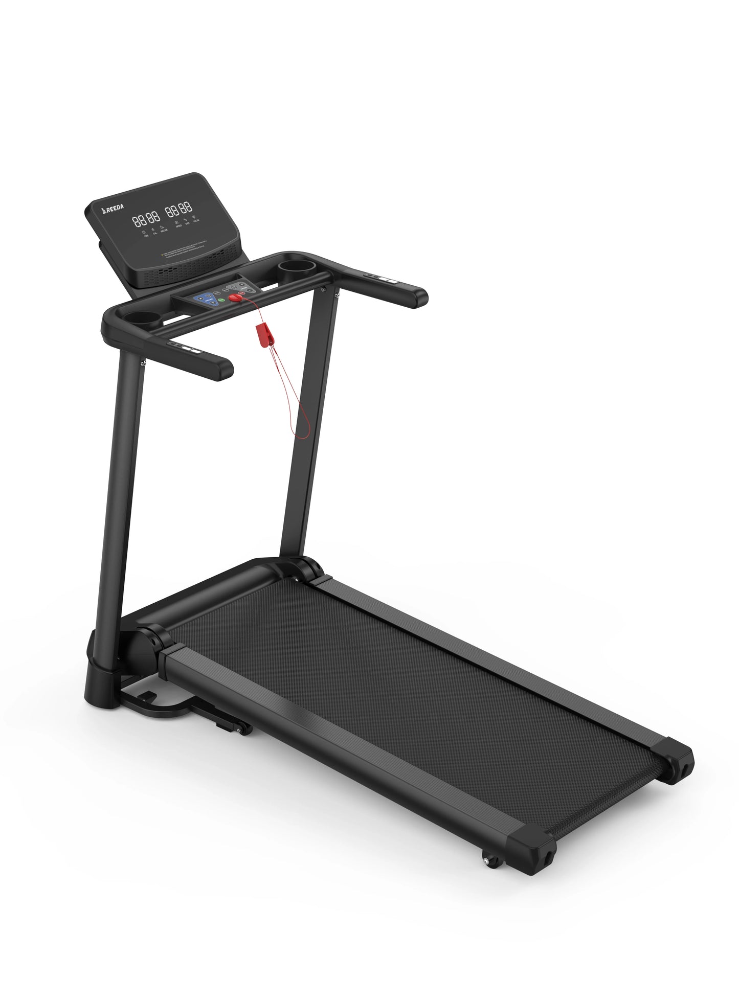 STLF Home Gym Indoor Small Flat Motorized Fitness Machine Exercise Foldable 400 LBS Capacity 15% Auto Incline Treadmill for Ho