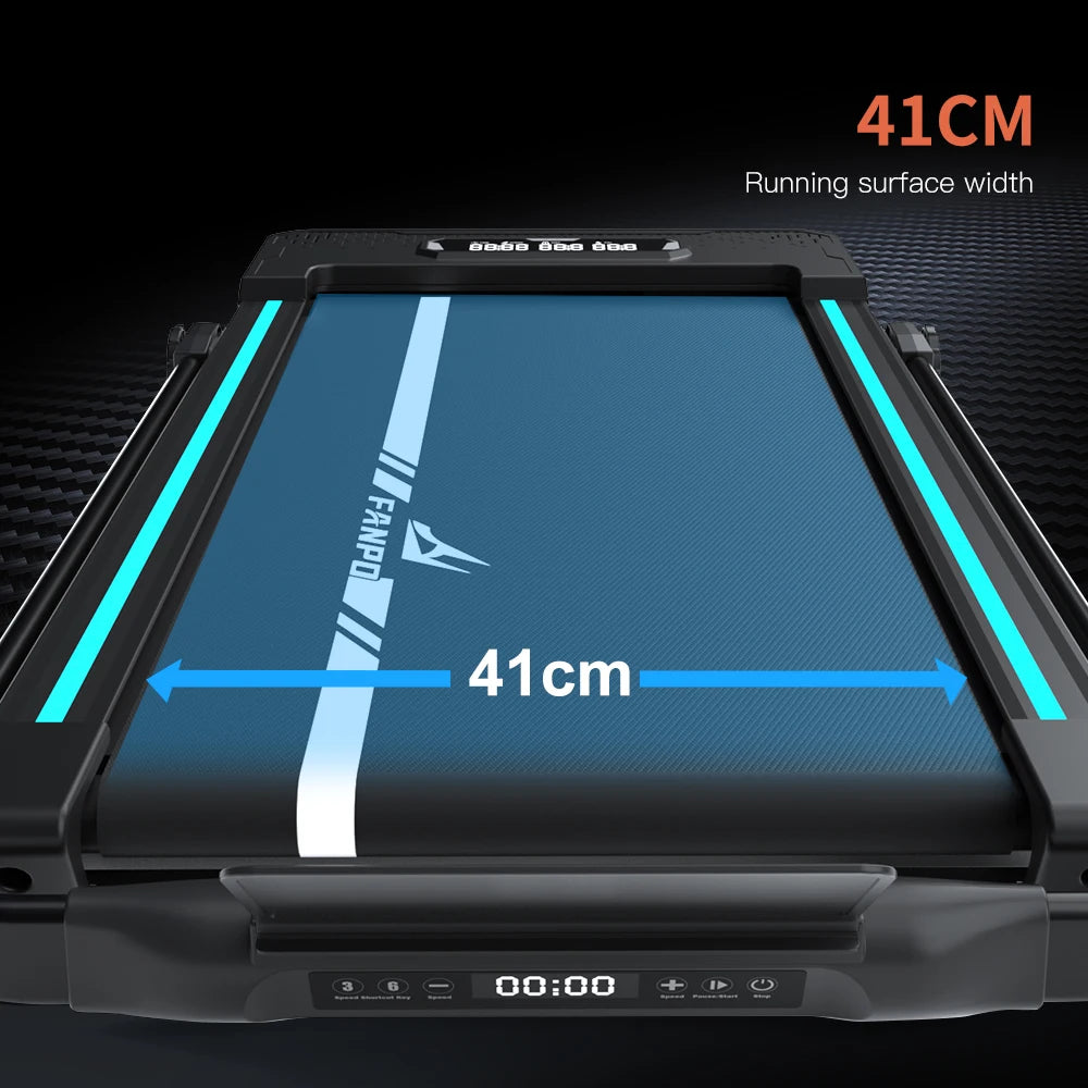 Support Customized 1-12KM/h Electric Treadmill, Foldable Armrests, Bluetooth Multi-function Walking Pad Treadmill for Home Gym