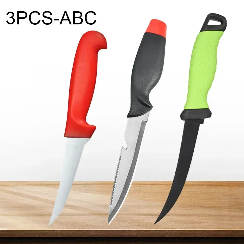 WXCOO Japanese Style Chef's Cooking Knives Fish Filleting Cutter Stainless Steel Meat Cleaver Sashimi Knife Bone Chopping Knife