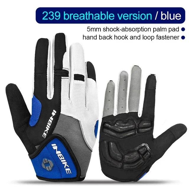 INBIKE Cycling Gloves Full Finger Bicycle Sports Gloves for Men Women Gloves MTB Touch Screen Fitness Climbing Bike Accessories