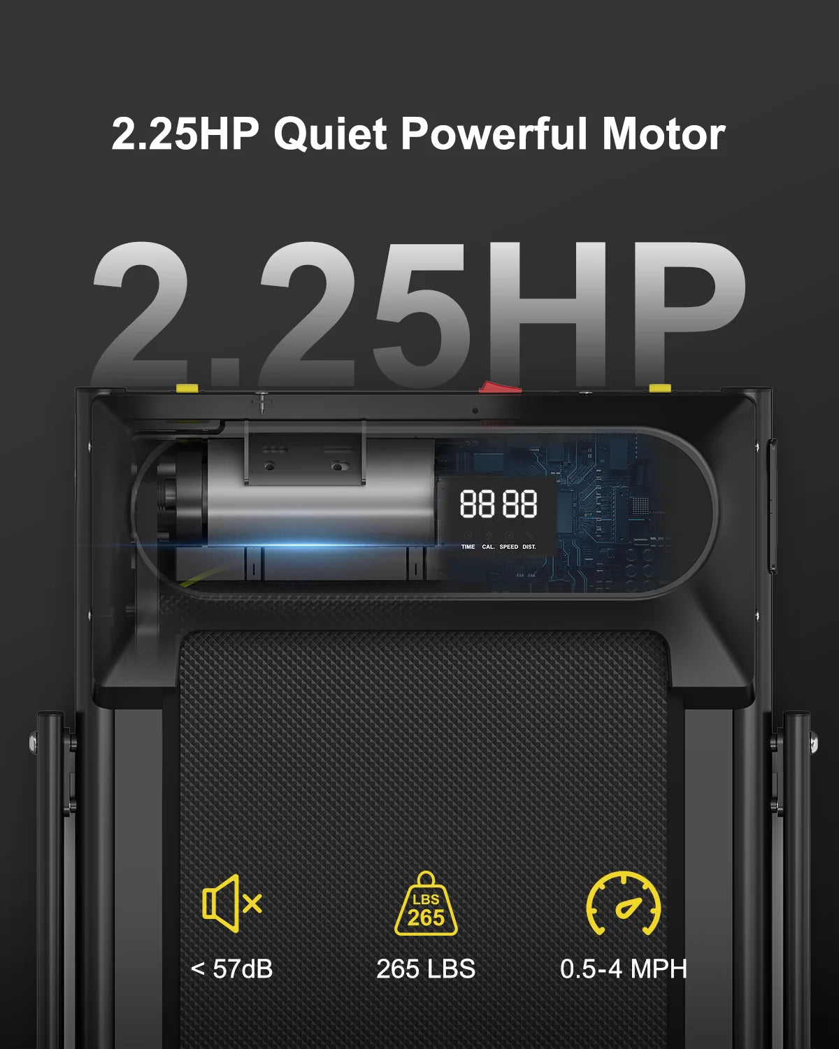 STLF Home Use Office Use Under Desk Electric Walking Pad With LCD Screen Steel Material Heart Rate Function Treadmill