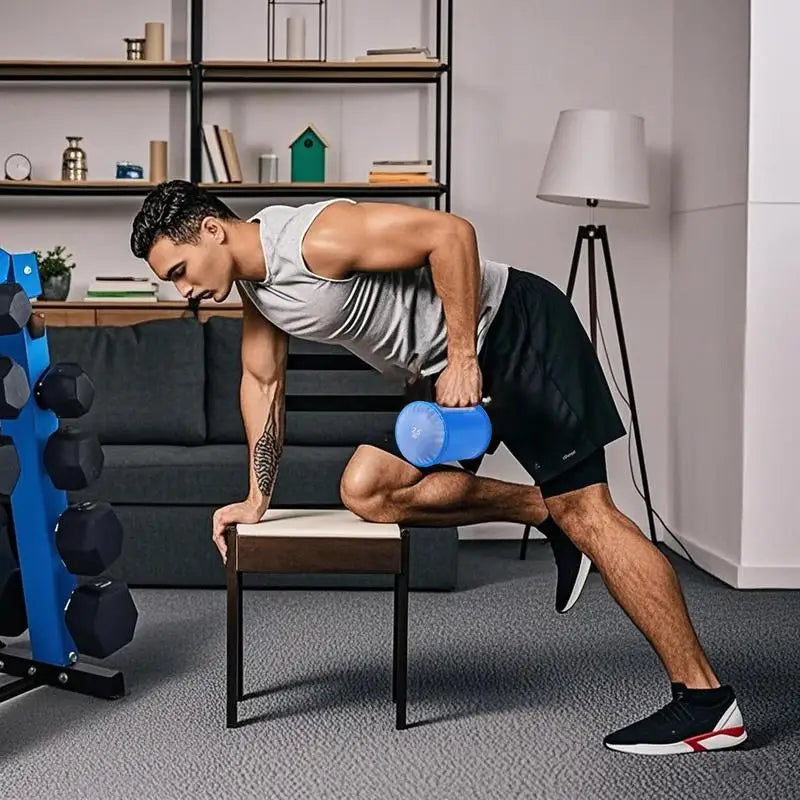 Water Dumbbell 2X Water-Filled Weightlifting Bag 5KG Portable Adjustable Muscle Trainer Core Training Dumbbells For Women Men