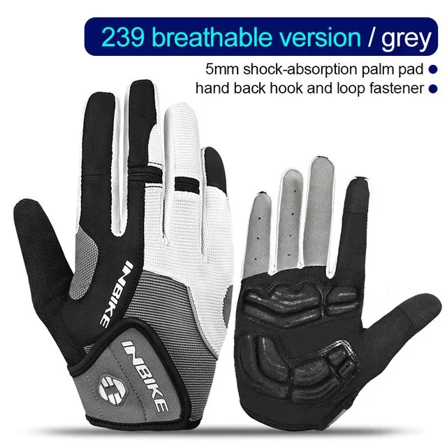 INBIKE Cycling Gloves Full Finger Bicycle Sports Gloves for Men Women Gloves MTB Touch Screen Fitness Climbing Bike Accessories