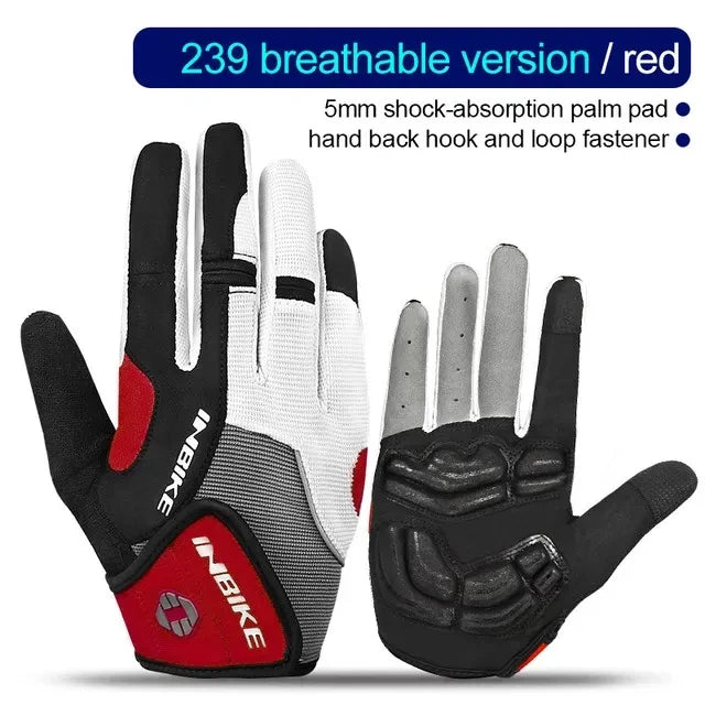 INBIKE Cycling Gloves Full Finger Bicycle Sports Gloves for Men Women Gloves MTB Touch Screen Fitness Climbing Bike Accessories