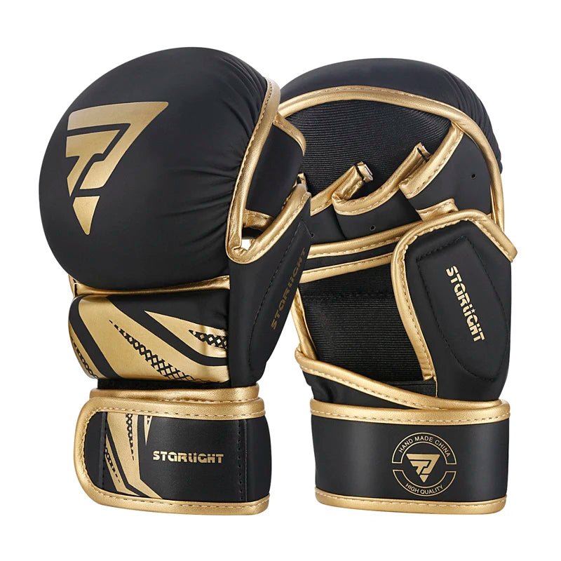 Half Finger Professional Boxing Gloves PU Leather MMA Fighting Martial Arts Boxing Gloves Karate Muay Thai Training Gloves Men's