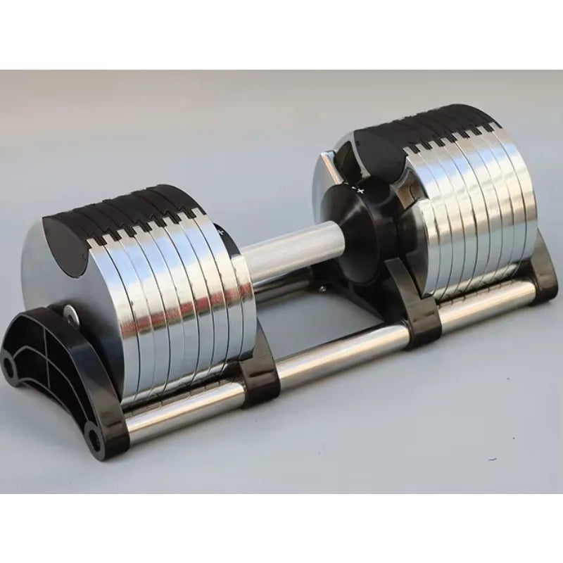 YTYIN 40kg Adjustable Electroplated Dumbbells For Men's Fitness Home Speed Training With Large Weights Pure Steel Iron