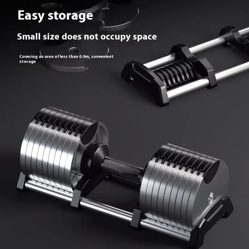 YTYIN 40kg Adjustable Electroplated Dumbbells For Men's Fitness Home Speed Training With Large Weights Pure Steel Iron