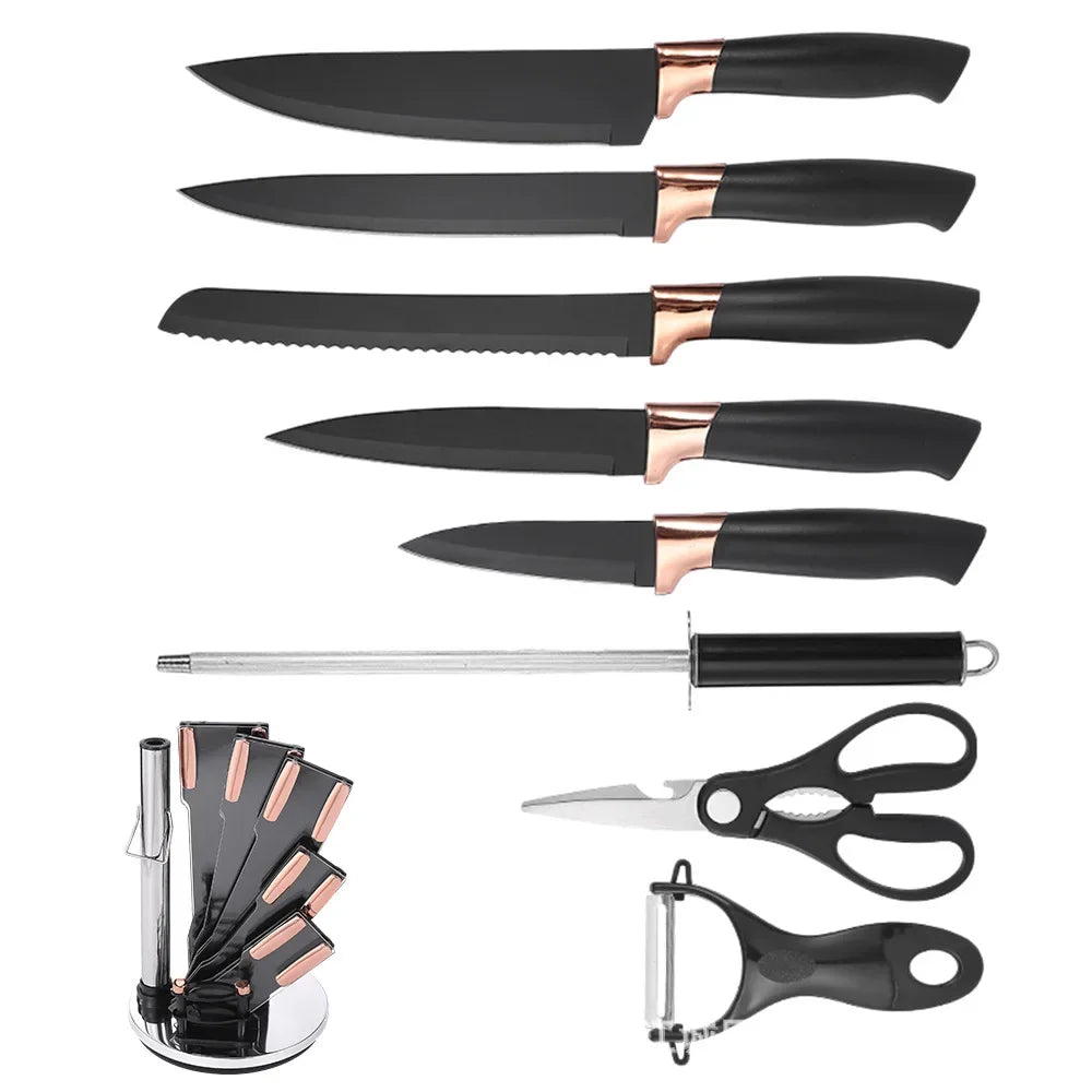 Stainless Steel 9-Piece Knife Set for Home Use Fruit Slicing Kitchen Gifts Kitchen Knives Set Quality Home Living Tools