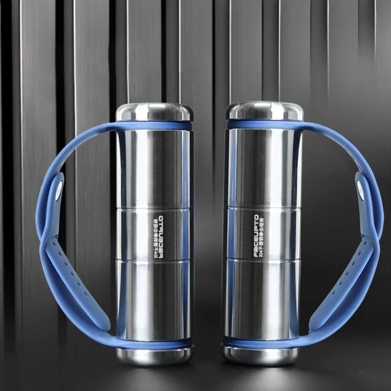 304 Stainless Steel Boxing Dumbbells with Adjustable Silicone Protective Straps Air Strike Training Weight Dumbbells