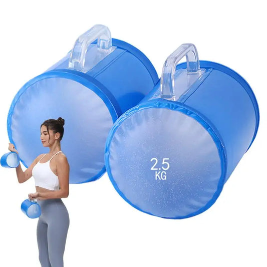 Water Dumbbell 2X Water-Filled Weightlifting Bag 5KG Portable Adjustable Muscle Trainer Core Training Dumbbells For Women Men