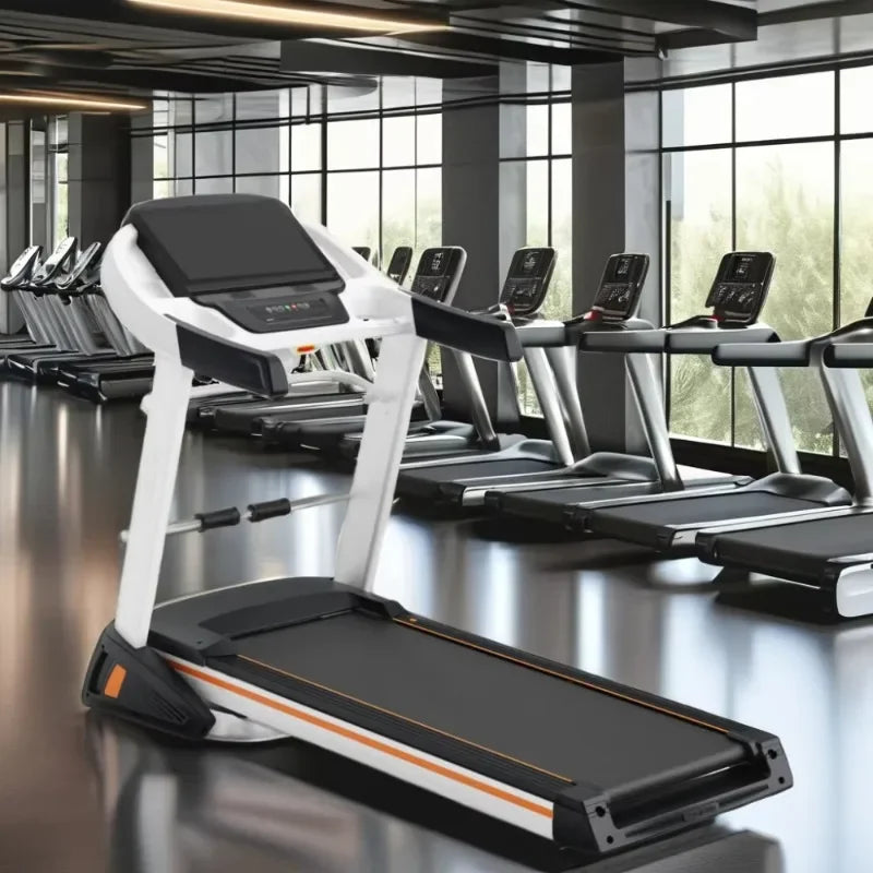 Treadmill with LCD Screen Foldable Calories Function, Leg Training, Aerobics, Home Gym Dual Purpose Electric Fitness Equipment