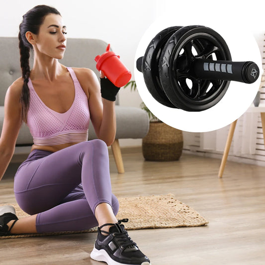 Abdominal Training Roller No Noise Core Strength Training Roller Wear-Resistant Belly Training Wheel for Gym Strength Workout